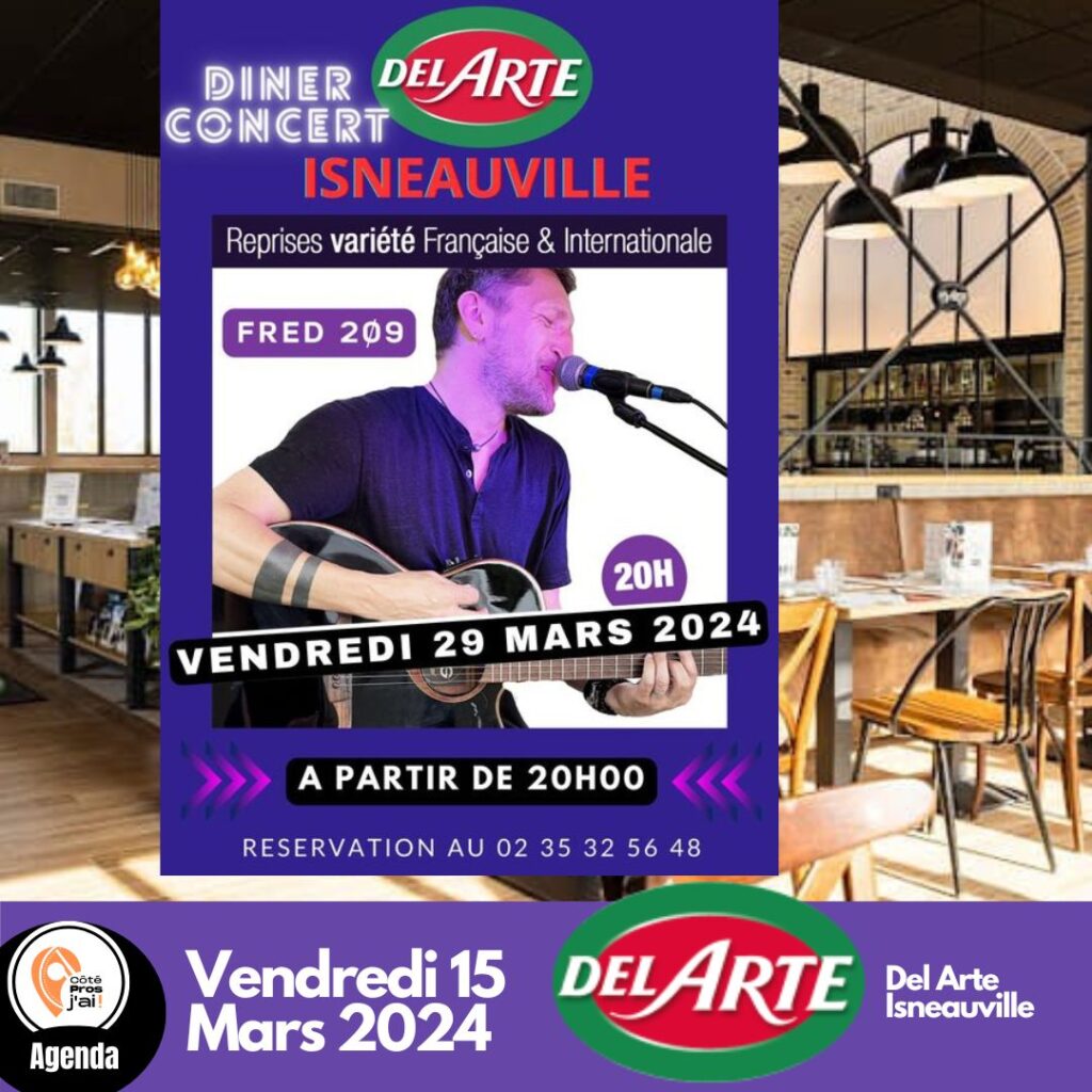 Diner concert mars chez Del Arte Isneauville