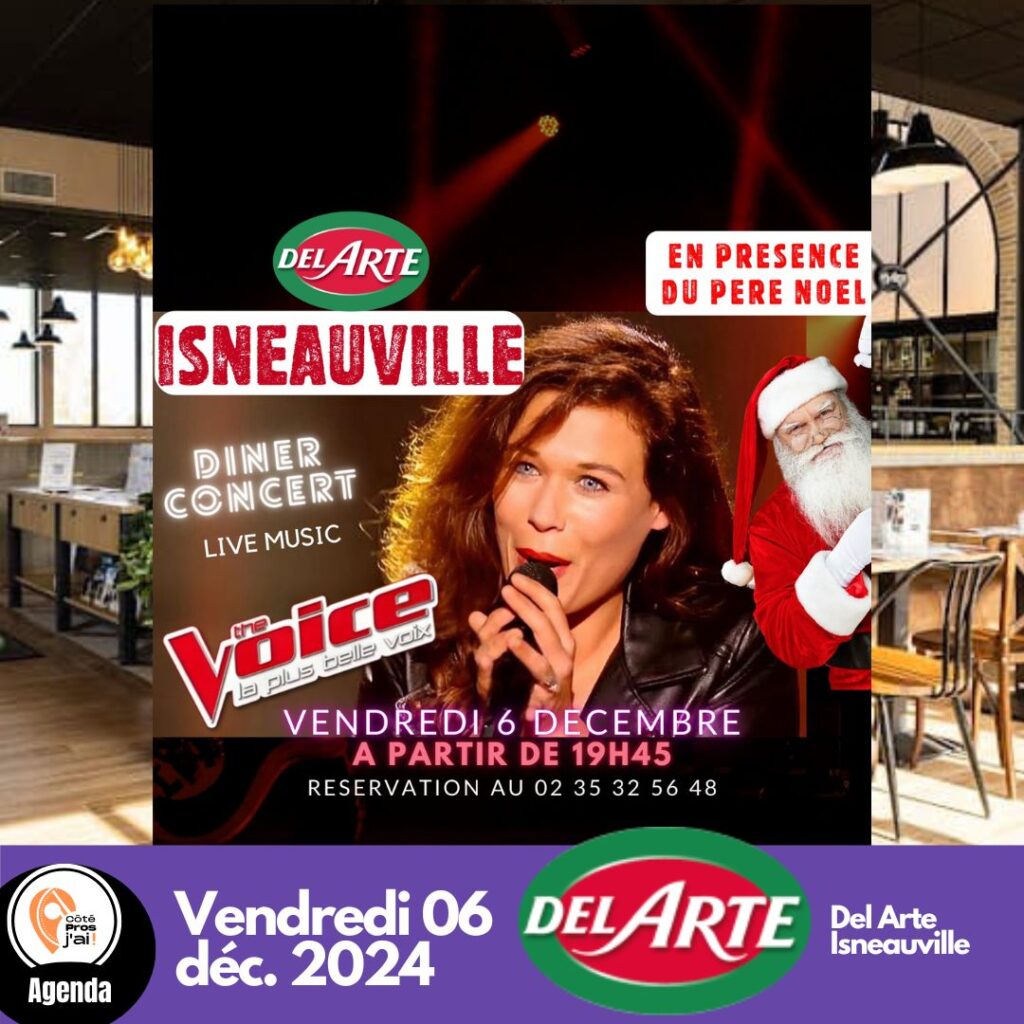 Diner concert décembre chez Del Arte Isneauville