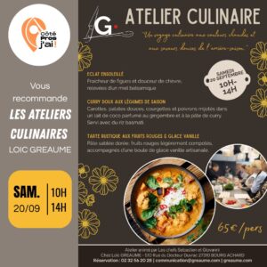 Atelier culinaire Loic Greaume sept