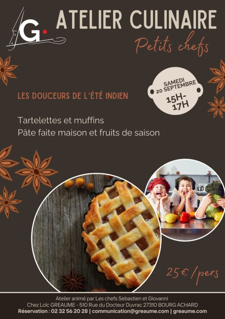 Atelier culinaire dessert Loic Greaume sept