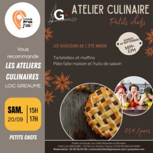 Atelier culinaire dessert Loic Greaume sept