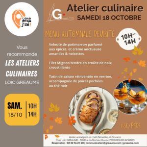 Atelier culinaire Loic Greaume