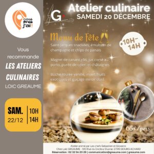 Atelier culinaire Loic Greaume