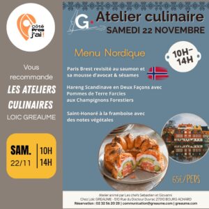 Atelier culinaire Loic Greaume