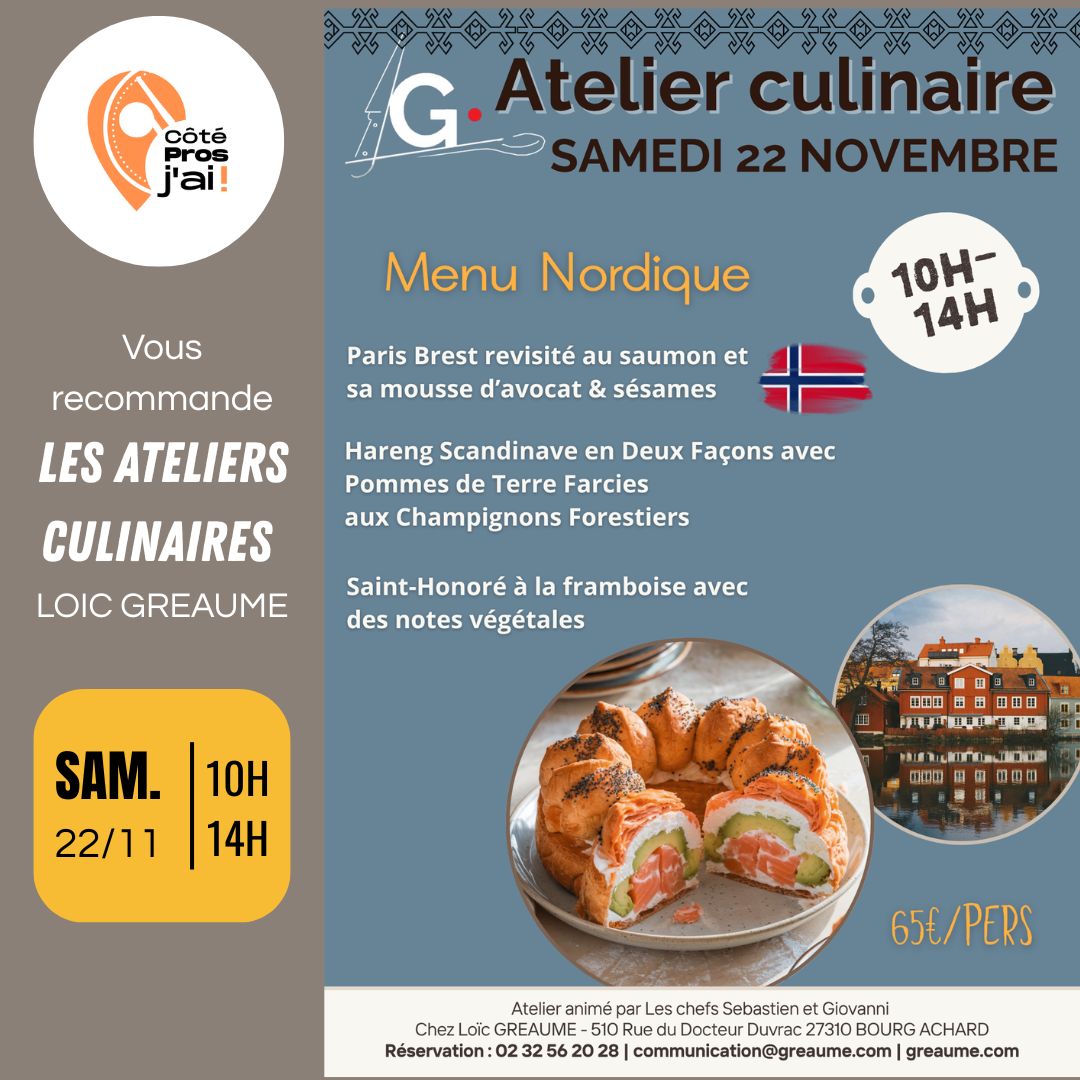 Atelier culinaire Loic Greaume