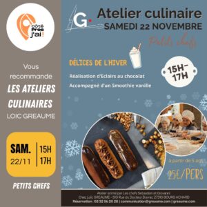 Atelier culinaire dessert Loic Greaume