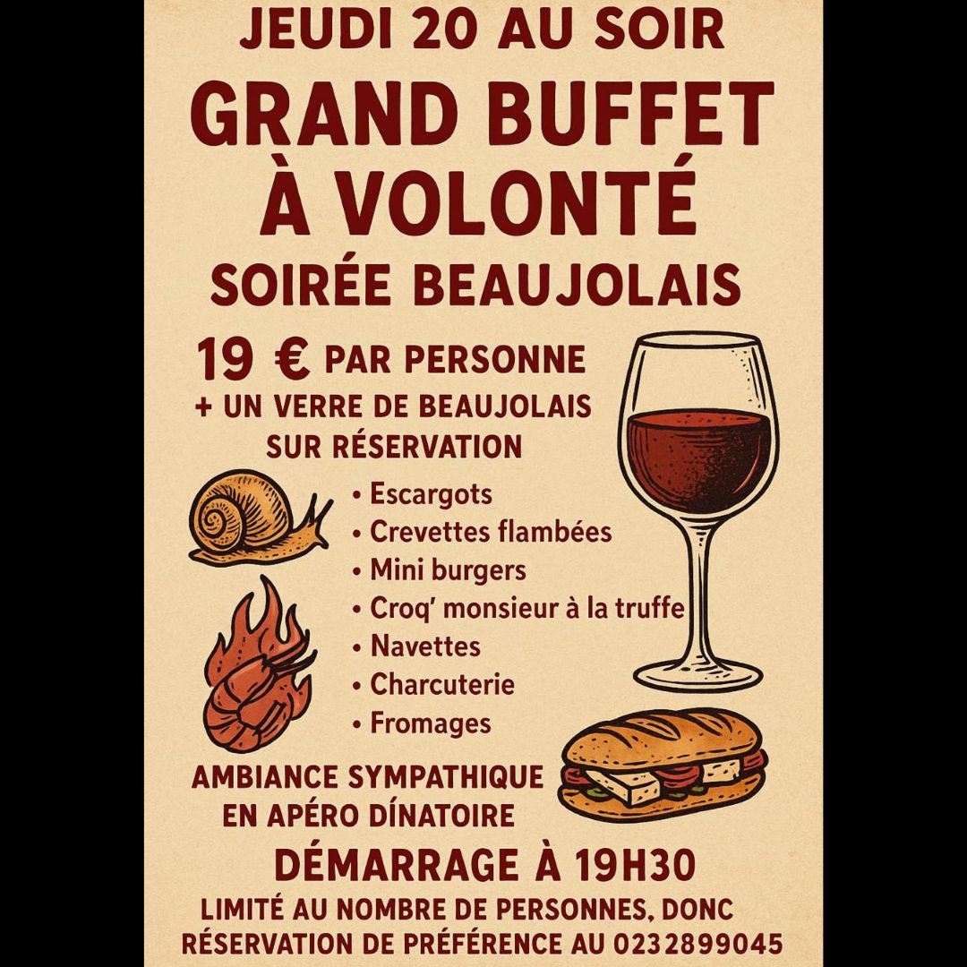 SOIREE BEAUJOLAIS AU SAMSON JEUDI NOVEMBRE