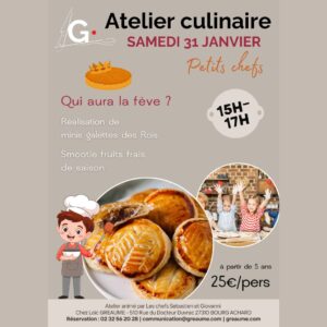 atelier culinaire sam. janv. PETITS CHEFS