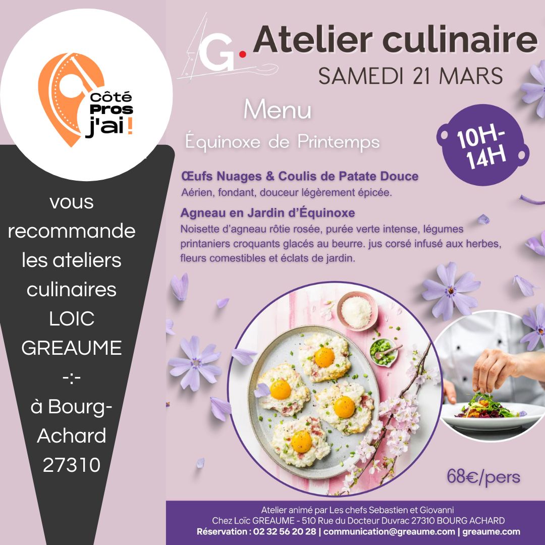 atelier culinaire adulte mars