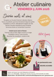 Atelier culinaire le vendredi juin